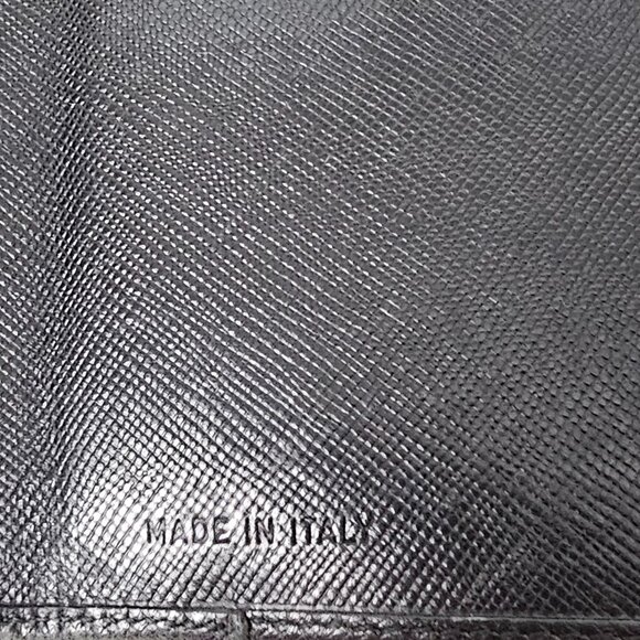 Prada Milano Saffiano Leather Compact Bifold Black Wallet - Picture 4 of 14